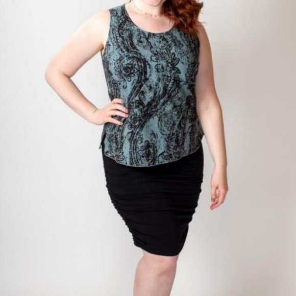 Blue Sky Clothing Dee Tank - Grey/Black Paisley 4X - Picture 2 of 2